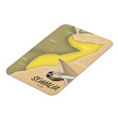 Magnet Flexible carte illustrée de la Somalie (Côté Gauche)