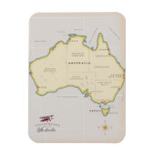 Magnet Flexible Carte illustrée de l'Australie (Vertical)