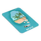 Magnet Flexible Carte illustrée de l'île caribéenne de Nevis. (Côté Droit)