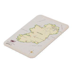 Magnet Flexible Carte illustrée de l'Irlande
