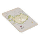 Magnet Flexible Carte illustrée de l'Islande (Côté Droit)