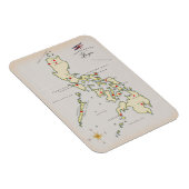 Magnet Flexible Carte illustrée de Luzon Philippines (Côté Droit)