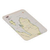 Magnet Flexible Carte illustrée du Qatar (Côté Droit)
