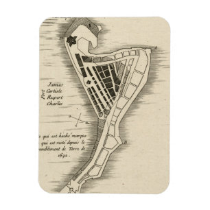 Magnet Flexible CARTE : La JAMAÏQUE, 1755