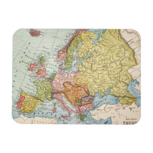 MAGNET FLEXIBLE CARTE : L'EUROPE, 1885