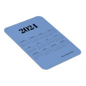 Magnet Flexible Carte magnétique bleue pour calendrier 2024 (Côté Droit)