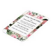 Magnet Flexible Carte magnétique Mariage rose Peach Magnolia Flora (Côté Gauche)