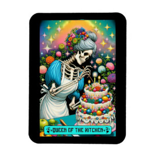 Magnet Flexible Carte magnétique Queen of the Kitchen Tarot Card
