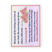 Magnet Flexible Carte magnétique rose Anémonique matin (Vertical)