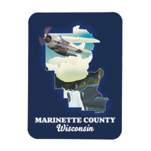 Magnet Flexible Carte Maine du comté de Washington