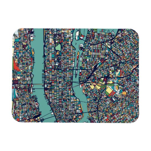 Magnet Flexible Carte Manhattan New York (Horizontal)