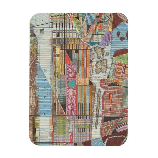 Magnet Flexible Carte moderne de New York III (Vertical)