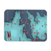 Magnet Flexible Carte nautique de la Manche (Horizontal)