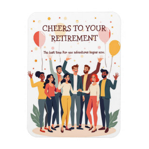 Magnet Flexible Carte personnalisée - Collègues d'adieu