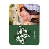 Magnet Flexible Carte photo de vacances *Joyeux Noël Y'all* (Vertical)