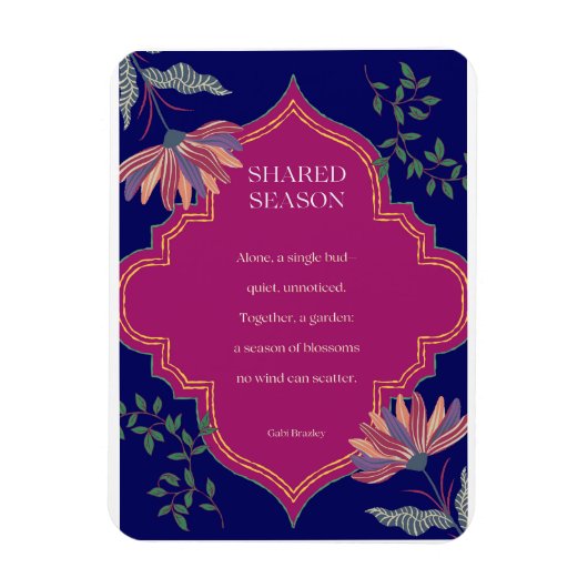 Magnet Flexible Carte poétique de saison partagée (Vertical)