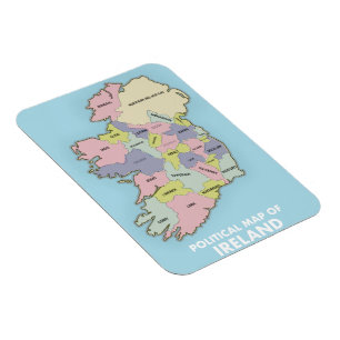 Magnet Flexible Carte Politique De L'Irlande.