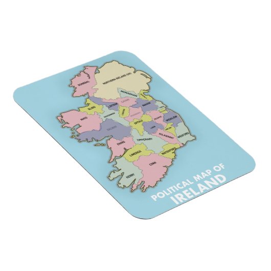Magnet Flexible Carte Politique De L'Irlande. (Côté Droit)
