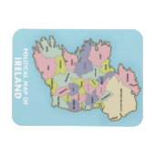 Magnet Flexible Carte Politique De L'Irlande. (Horizontal)