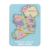 Magnet Flexible Carte Politique De L'Irlande. (Vertical)