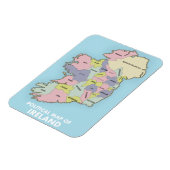Magnet Flexible Carte Politique De L'Irlande. (Côté Gauche)