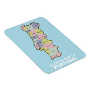 Magnet Flexible Carte politique du Portugal