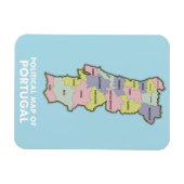 Magnet Flexible Carte politique du Portugal (Horizontal)