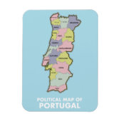 Magnet Flexible Carte politique du Portugal (Vertical)
