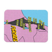 Magnet Flexible Carte Pop Art Illustré Israël (Horizontal)