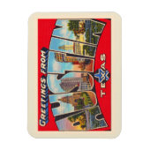 Magnet Flexible Carte postale Austin Texas TX Vintage (Vertical)