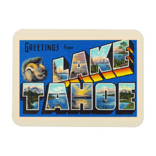 Magnet Flexible Carte postale aux grandes lettres CA du lac Tahoe
