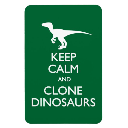 Magnet Flexible Carte postale Conserver Calme Clone Dinosaures (Vertical)
