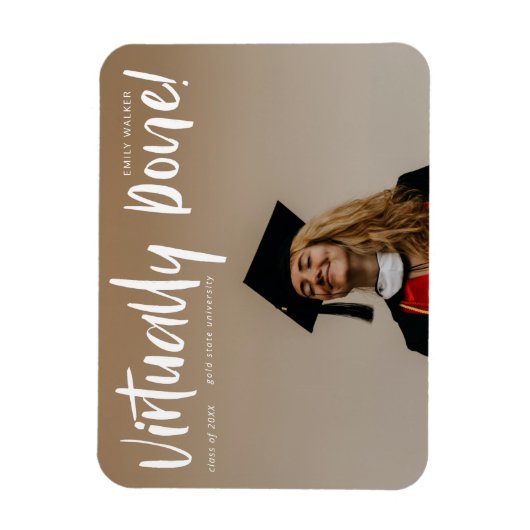 Magnet Flexible carte postale de faire-part de graduation (Vertical)