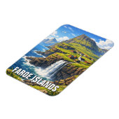 Magnet Flexible Carte postale de la cascade des îles Féroé (Côté Gauche)