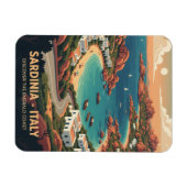 Magnet Flexible Carte postale de la Sardaigne italienne (Horizontal)