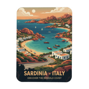 Magnet Flexible Carte postale de la Sardaigne italienne
