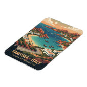 Magnet Flexible Carte postale de la Sardaigne italienne (Côté Gauche)