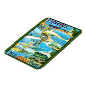 Magnet Flexible Carte postale de l'affiche de l'île de Wight Trave (Côté Gauche)