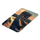 Magnet Flexible Carte postale de l'Arc de Triomphe de Paris (Côté Gauche)