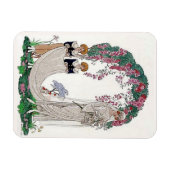Magnet Flexible Carte postale de mariée Art Déco (Horizontal)