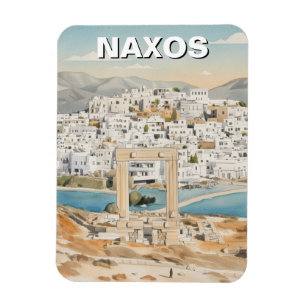 Magnet Flexible Carte postale de Naxos Grèce
