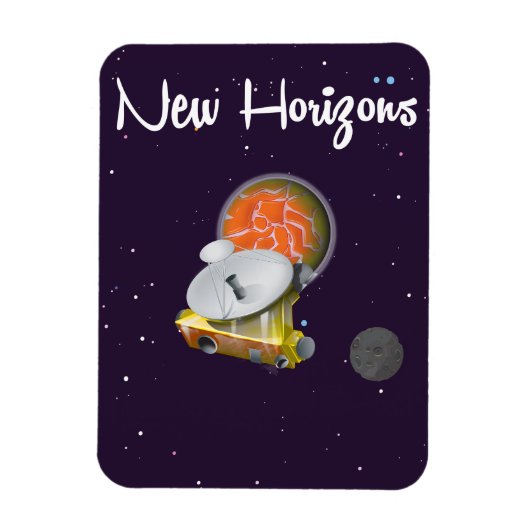 Magnet Flexible Carte postale de New Horizons à Pluton (Vertical)