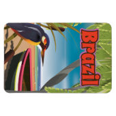 Magnet Flexible Carte postale de plage brésilienne (Horizontal)