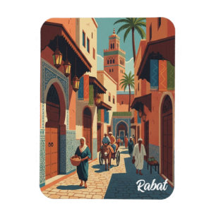 Magnet Flexible Carte postale de voyage à Rabat Maroc