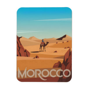 Magnet Flexible Carte postale de voyage Maroc désert chameau cadea