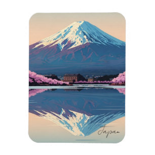 Magnet Flexible Carte postale du mont Fuji Fujisan Japon