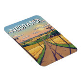 Magnet Flexible Carte postale du Nebraska (Côté Droit)