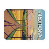Magnet Flexible Carte postale du Nebraska (Horizontal)