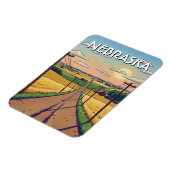 Magnet Flexible Carte postale du Nebraska (Côté Gauche)