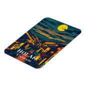 Magnet Flexible Carte postale Hoi An Vietnam Ancienne Lanterns Tow (Côté Gauche)